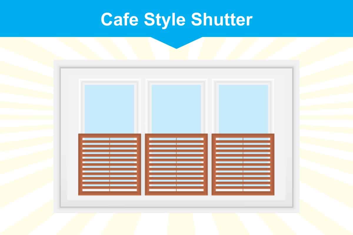 咖啡馆风格的百叶窗插图