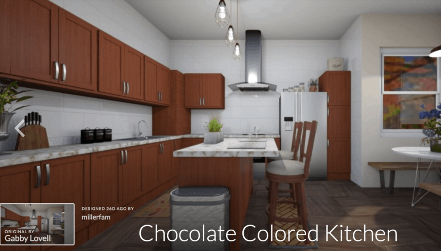厨房设计的例子与roomstyler厨房设计软件。