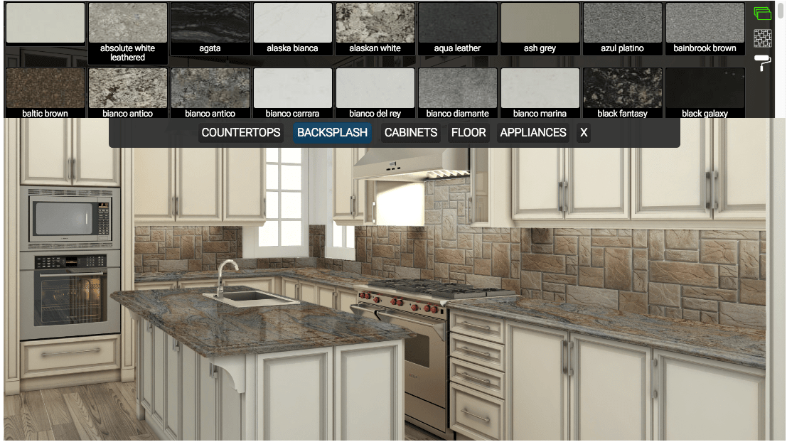 南方石头表面厨房可视化器软件