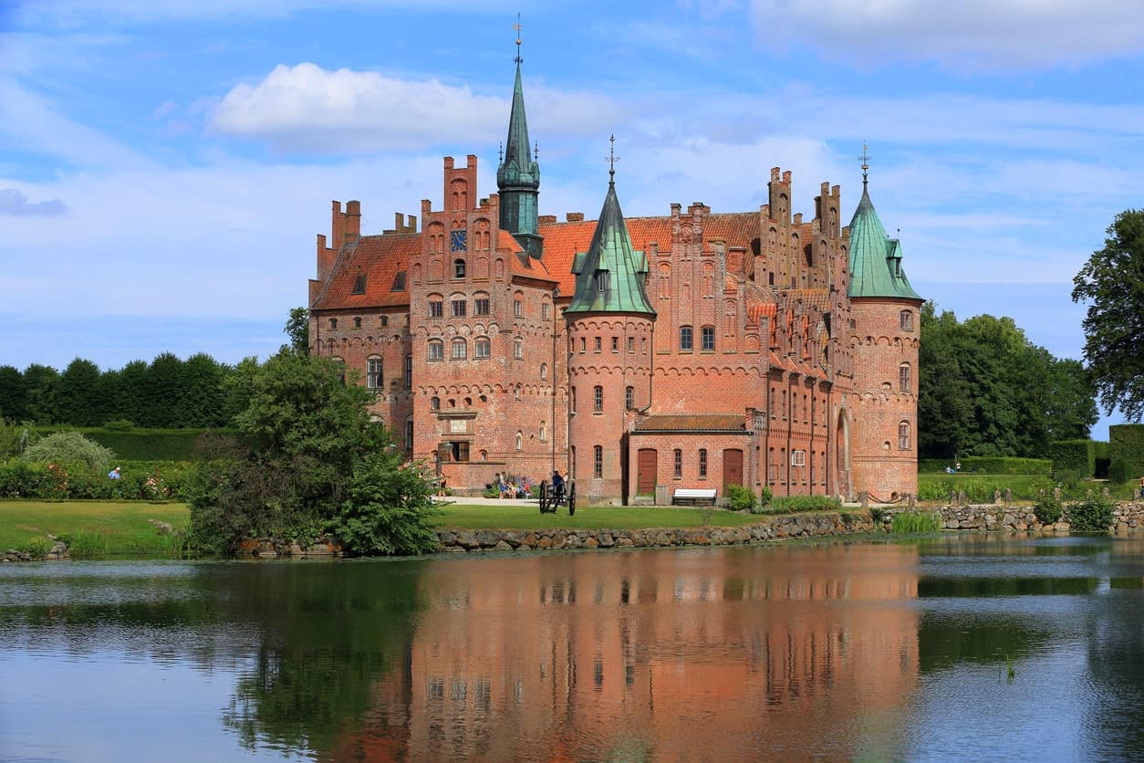 丹麦的Egeskov槽城堡。