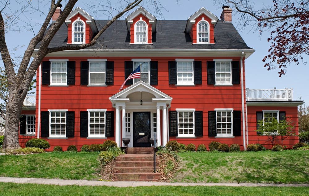 红色房屋外观颜色-潘通180