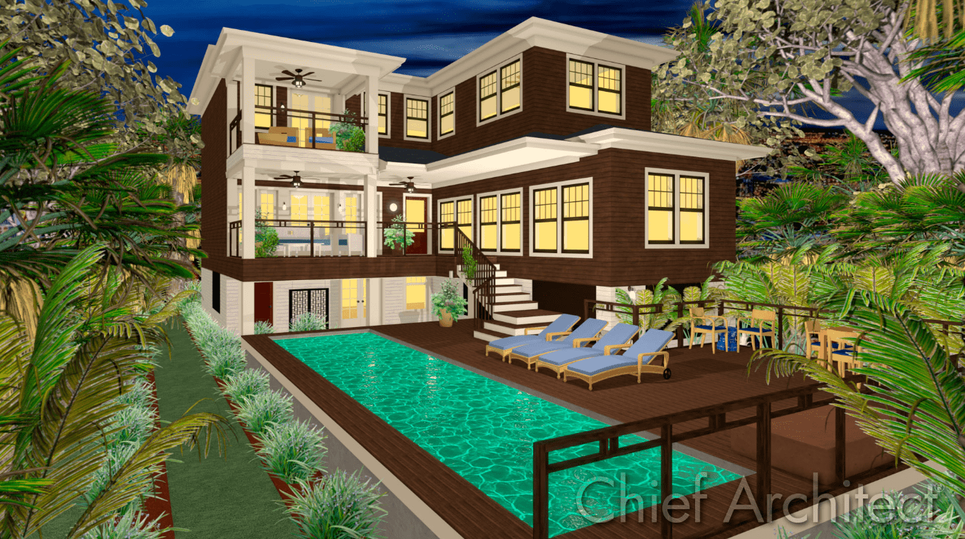 总建筑师设计的带有游泳池的现代住宅
