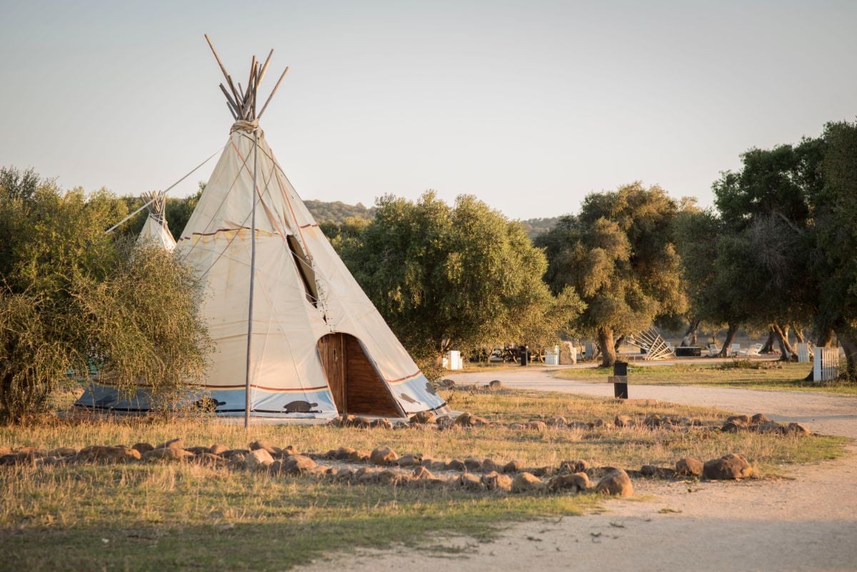 印第安人使用的蒂皮帐篷。
