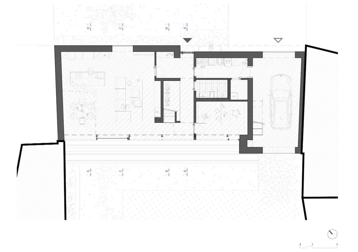 Family House Polánka平面图。